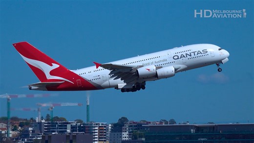142K views · 4.6K reactions | ✈️ Qantas A380 Takeoff from Sydney Airport on runway 34L | HD Melbourne Aviation | Facebook