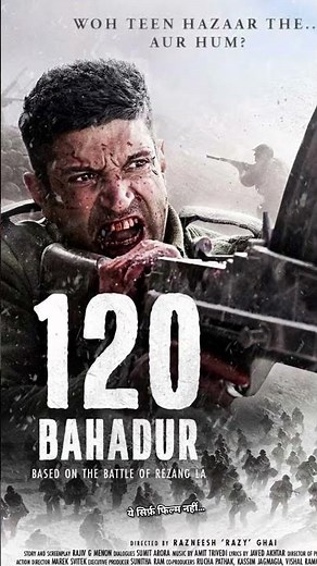 Farhan Akhtar as Major Shaitan Singh 120 Bahadur Teaser Announcement True Story of Rezang La Heroe