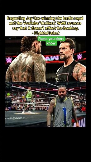 Jey Uso Battle Royal Win & YouTube Dislikes: WWE Reacts #jeyuso#cmpunk #wwe#wrestling #shorts#usa#uk