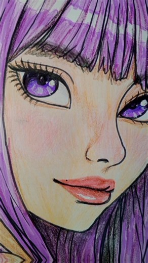 Old vs New 💜. #art #sketch #shorts #anime