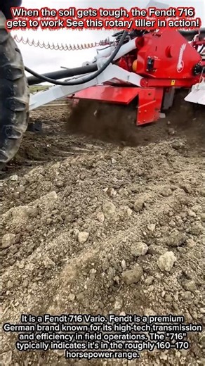 When the soil gets tough, the Fendt 716 gets to work | See this rotary tiller in action!