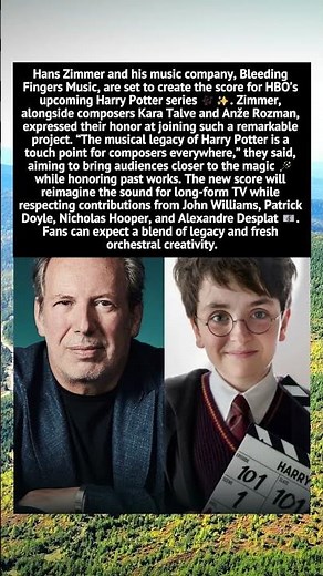 Hans Zimmer to Compose Score for HBO’s Harry Potter Series | Music News
