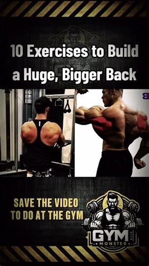 10 Exercises to Build a Huge, Bigger Back 💪 | Wide & Thick Back Workout #BigBack#WideBack#BackDay