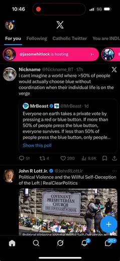 Literally my entire timeline is just red vs blue button