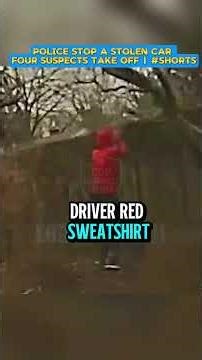 Police Stop a Stolen Car — Four Suspects Take Off | #Shorts