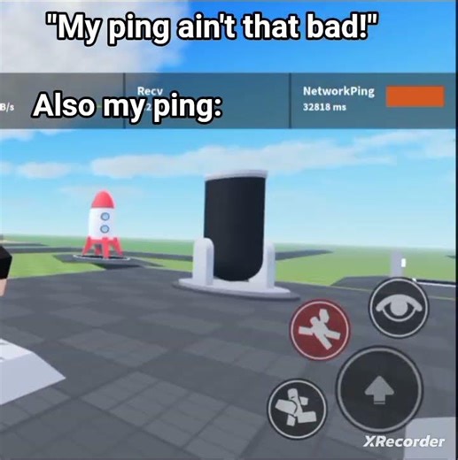 my ping: 30K+ #roblox#meme#ping