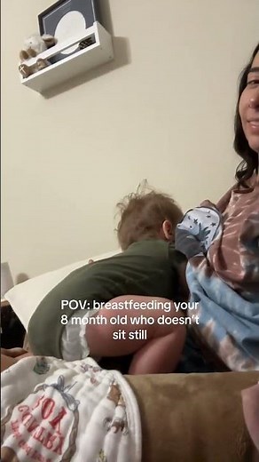 POV: Breastfeeding My 8-Month-Old Who Refuses to Sit Still 😜 momlife heart full ❣️ #momlifeheartfull