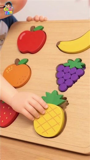 Fruit Puzzle Time 🍉Can You Match The Right Fruit?✨ #toddlers #shorts