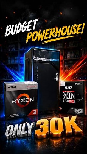 Sorry intel fans 🤣 || 30k All rounder pc build with AMD ryzen3 & MSI B450M pro max || SunComputers🌊🌞