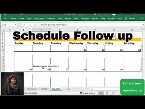 Schedule follow up for clients in Excel