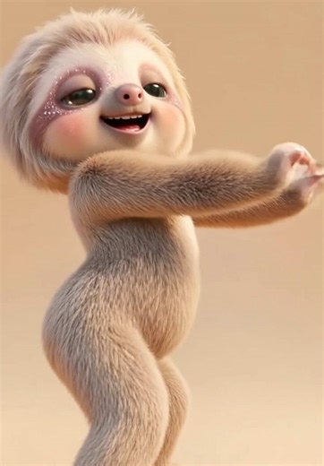 Charming Loppy the Dancing Sloth on a Jet Ski