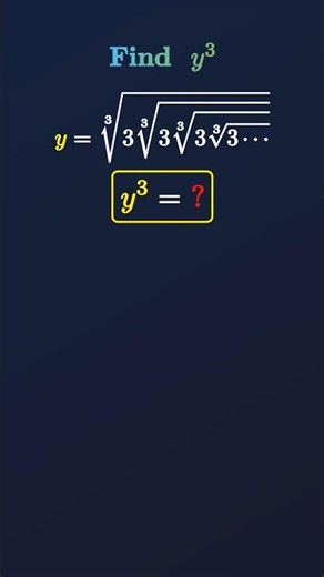 Solve for y cube ? #maths