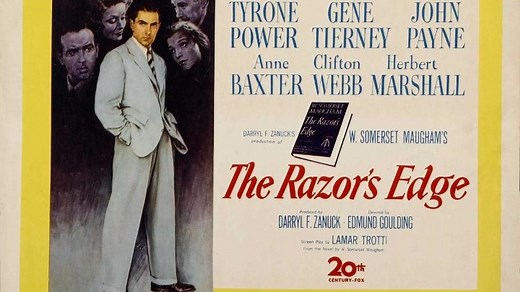 ASA 🎥📽🎬 The Razor's Edge (1946) a film directed by Edmund Goulding with Tyrone Power, Gene Tierney, John Payne, Anne Baxter