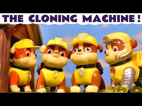 Rubble Clones himself in the Funlings Cloning Machine