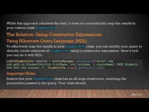 How to Map Join Query Columns to a Class Using Hibernate