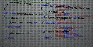 Computer Code On Gray Background