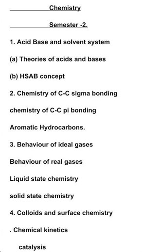 B.sc 2nd semester chemistry 2025-26 #syllabus #chemistry #bsc #exam #2025