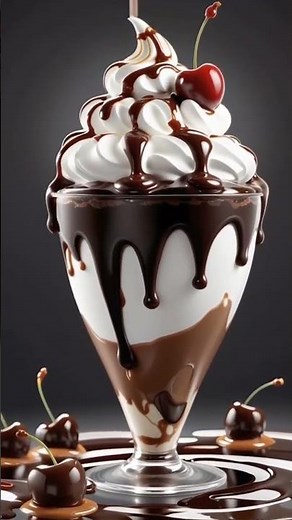 Chocolate Sundae with Creamy Rich Drizzle 🍫🍨 | Ultimate Dessert Treat