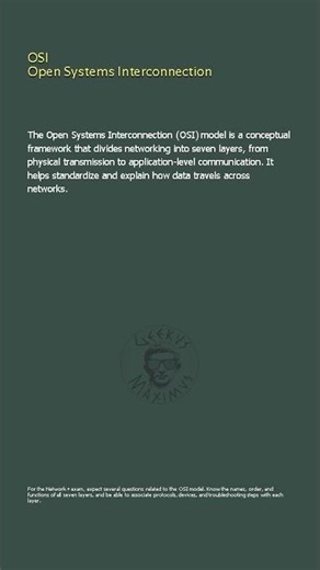 OSI Open Systems Interconnection - Network+