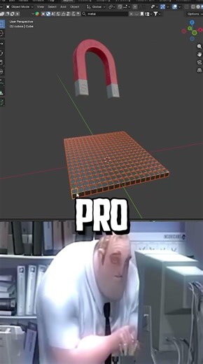Noob vs Pro: 🧲⚡ Magnetizing objects! #blendertutorial