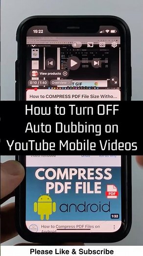 How to Turn OFF Auto Dubbing on YouTube Mobile Videos - iPhone, Android, Samsung