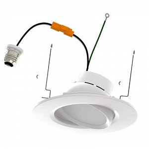 Keystone LED Residential Retrofit Gimbal - 6" Round - CCT Selectable - 120V - 11W - TRIAC Dimming - E26 Adapter Included