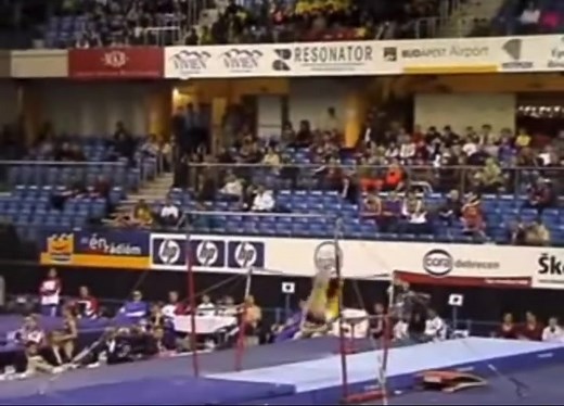 Brenda Magana (MEX) set out to impress at the 2002 World Championships with a triple tuck dismount! 😱The skill bears her name in the code of points but few gymnasts have attempted it since. Who would you like to see attempt the triple back? | Inside Gymnastics