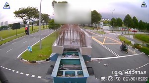 648K views · 2.5K reactions | Lorry fail to secure load properly. Concrete slab comes close to crashing into lorry cab when stopping. | Singapore Road Accident | Facebook