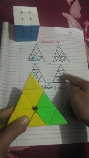Pyramid cube solve biggener fast tutorial #shorts#rubikcube#viralvideo