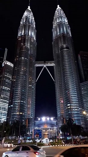 Mesmerizing Night View of Petronas Twin Towers in Malaysia | TikTok