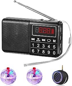 Dunzy 4 Pcs Ghost Hunting Equipment Kit Ghost Hunting Box with 2 LED Cat Ball 1 Radio Paranormal Equipment Kit for Home Office Outdoor(Simple)