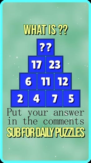 Can You Solve This Pyramid Number Puzzle? #puzzle #challenge #iqtest