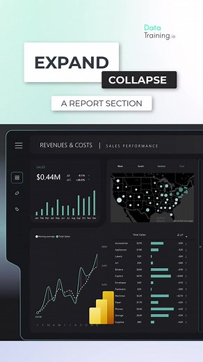 Power BI: Expand and Collapse Page View Feature