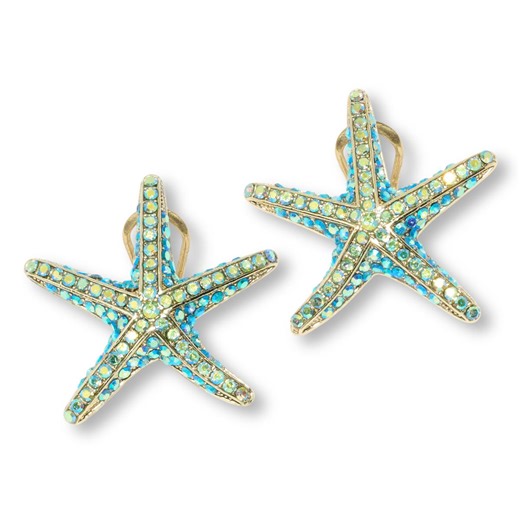 "As Is" Heidi Daus Starfish Pavé Crystal Button Stud Earrings | HSN