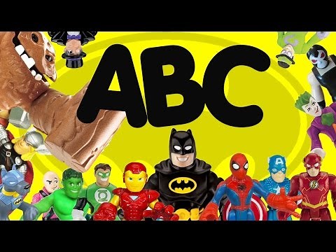 Superhero ABC with Batman Spiderman Superman Iron-Man imaginext toys