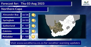 37 reactions · 3 comments | Weather forecast for tomorrow, 03-08-2023. An outlook on tomorrow's weather and temperatures. | South African Weather Service | Facebook