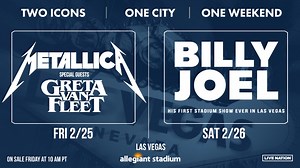 Metallica, Billy Joel announce concerts at Allegiant Stadium on consecutive nights