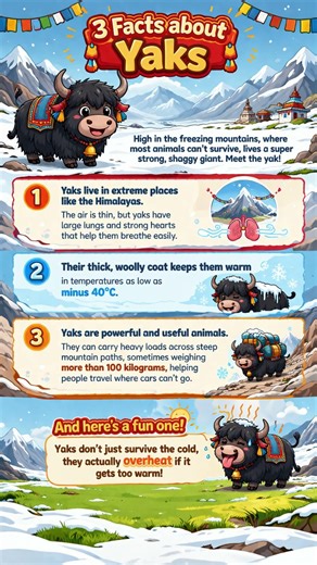 YAK - 3 facts #shorts #viralshorts