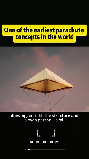 One of the earliest parachute concepts in the world #knowledge #science