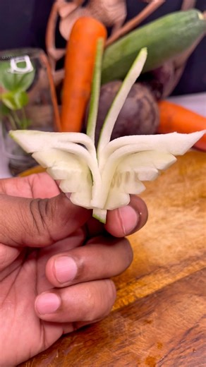 Amazing Cucumber Butterfly Carving 🦋🥒 #Shorts