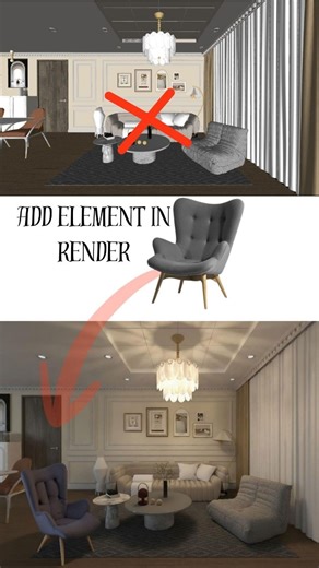 Add Any Furniture Image To model Inside render instantly With "air for Sketchup" plugin #cad2grow #sketchup3d | Tutorial Cad2grow 001