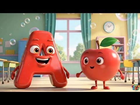 ABC Song Nursery Rhymes | Fun Alphabet ABCD Learning Cartoons for Kids | ‪@cartoon_viz‬