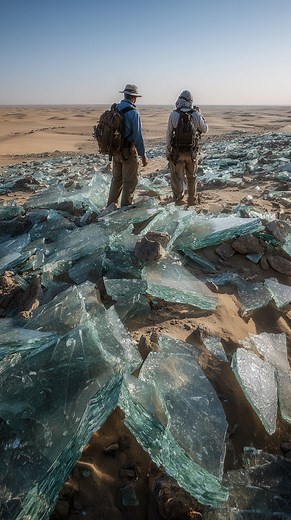 Miles of desert sand… turned to GLASS They Found Ancient Glass Fields in the Arabian Desert #ancient #glass #arabian #desert #discovery #sand | Life's Biggest Questions