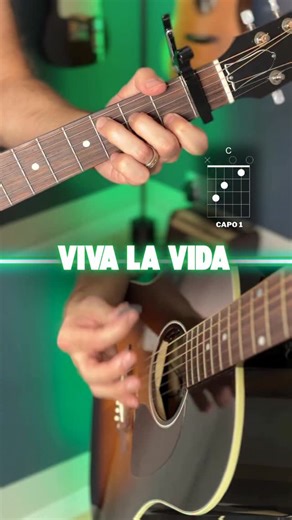 Guitar Coaching Online on Instagram: "viva la vida (coldplay) guitar tutorial #guitarlesson #coldplay #acousticguitar"