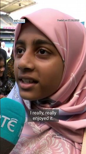 Young Muslims celebrate Eid Al-Adha at Croke Park | #rtenews