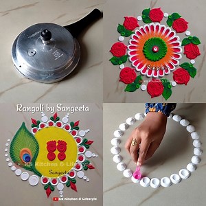 5.2M views · 32K reactions | Stunning Indian Rangoli Art Tricks for Dhanteras & Diwali Festivals #rangoli #rangolidesigns #indianrangoliart #satisfyingvideo #satisfying #relaxingvideo #relaxing #Diwali #diy #art #painting #draw #drawing | Indian Rangoli Art | Facebook