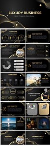 Great Luxury Premium Business Proposal - PowerPoint Template Black PowerPoint | PPTX Template Free Download - Pikbest