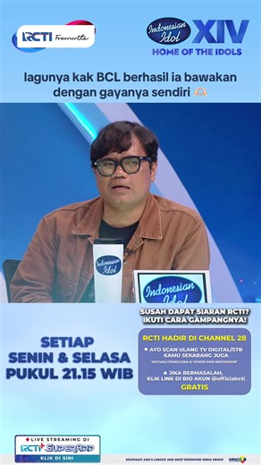 aduhh enak bangettt versinya kontestan ini 🥰 . RCTI Hadir di CHANNEL 28, ikuti cara mudahnya: * Aktifkan LCN lalu scan ulang STB Kamu * Scan otomatis TV Digital Apabila masih bermasalah dengan siaran @officialrcti ditempat kamu? Silahkan cek link berikut ya ⬇️⬇️⬇️ https://bit.ly/LayananSolusiDigital . #IndonesianIdolXIV #IndonesianIdolXIVdiRCTI #HomeOfTheIdols