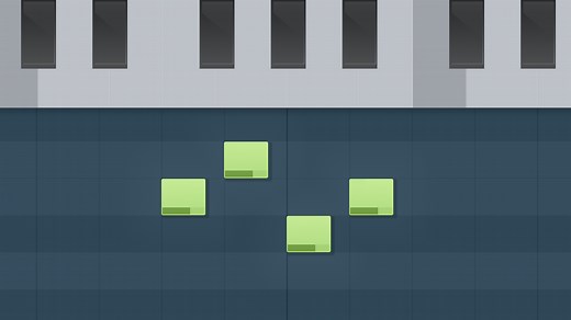 Creating melodies in Piano Roll