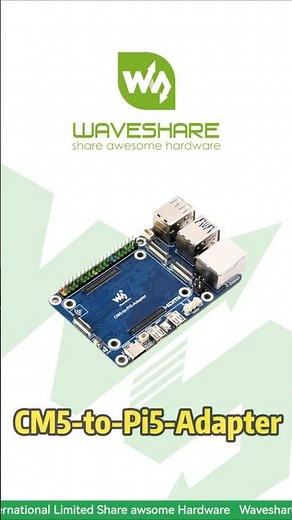 CM5 PCIe + HDMI + Audio Expansion，CM5-Compatible Interface Board#waveshare #raspberrypi5 #cm5